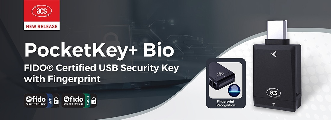 PocketKey+ Bio FIDO Certified USB Security Key with Fingerprint
